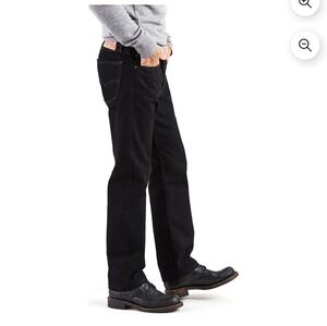 NEW Levi's 505 Regular Black Denim Jeans Men's 36x32 Straight Leg Pants Classic